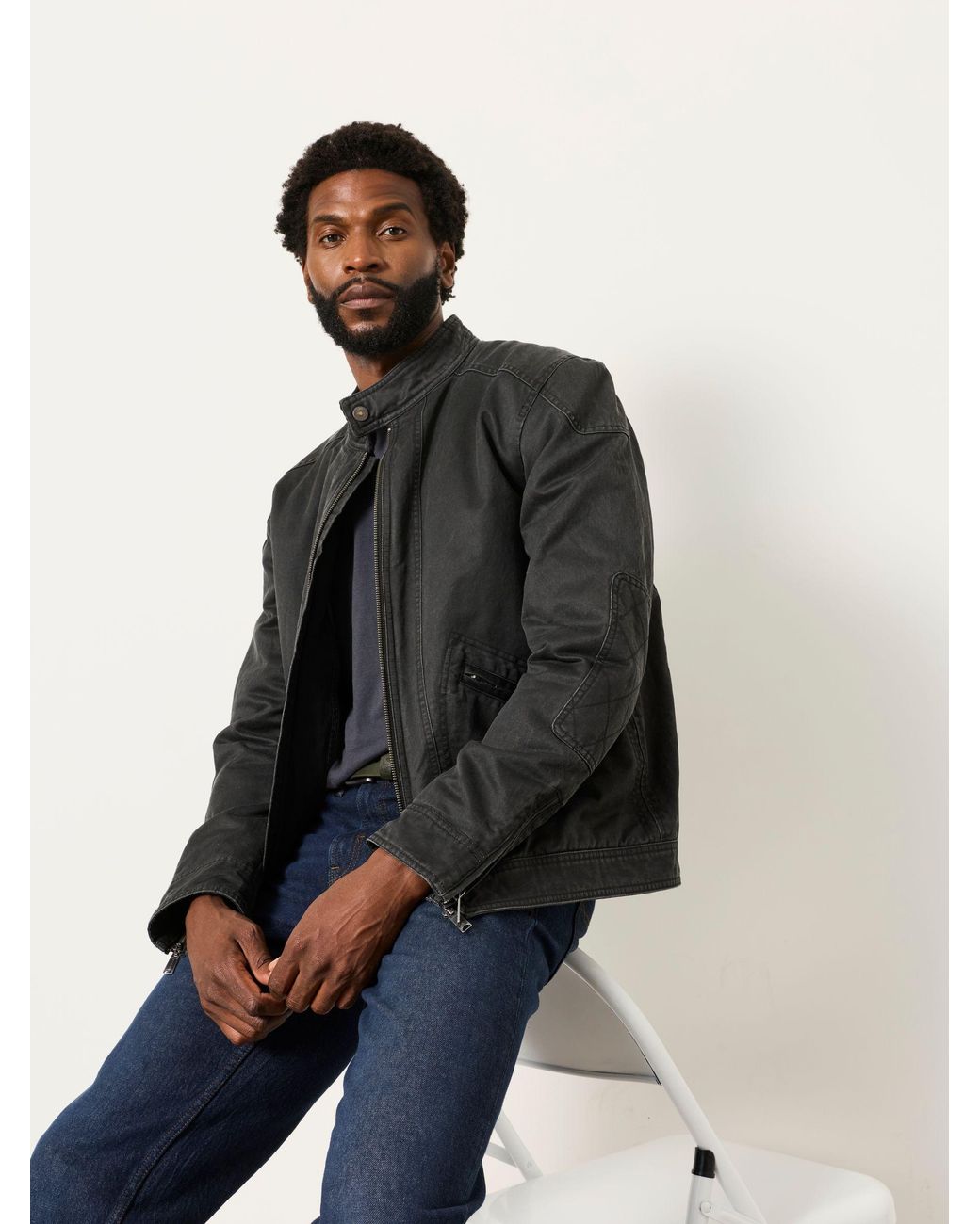 FatFace Gray Hamble Bomber Jacket for men