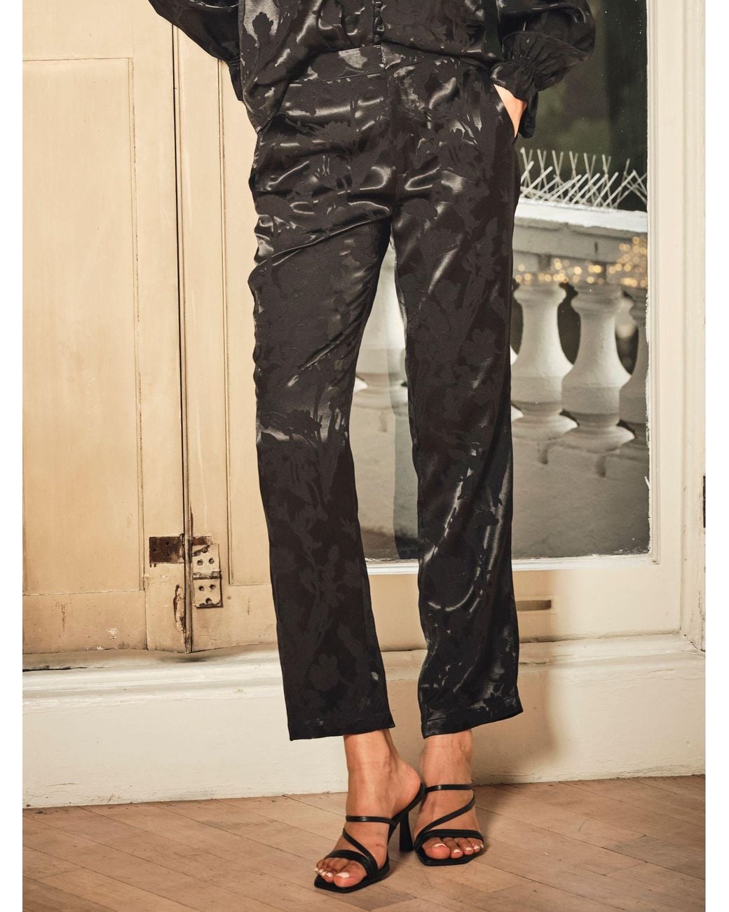 FatFace Black Hallie Jacquard Trouser
