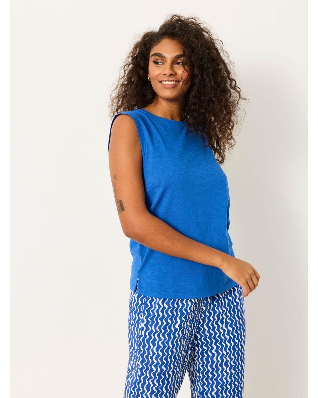 FatFace Blue Tia Jersey Tank