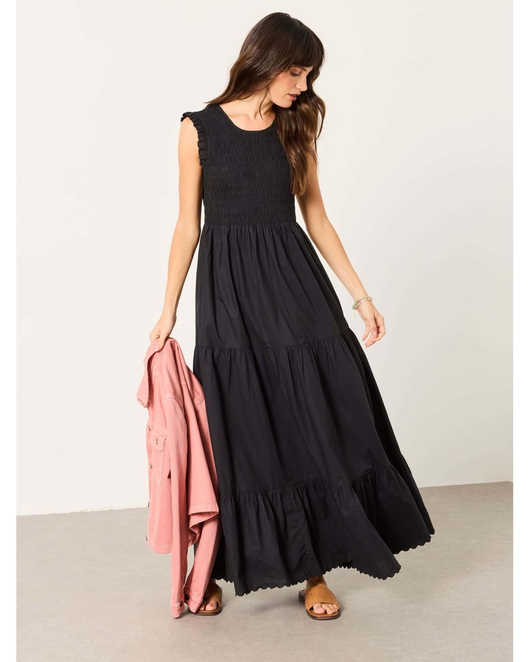 FatFace Black Anais Regular Maxi Dress