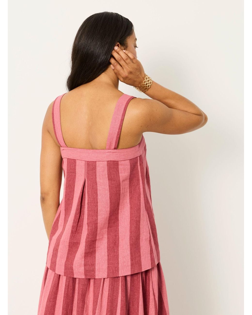FatFace Red Joesie Petite Stripe Cami