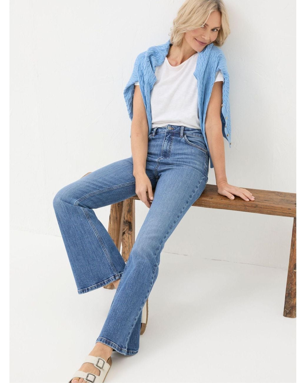 FatFace Blue Farah Flare Jeans