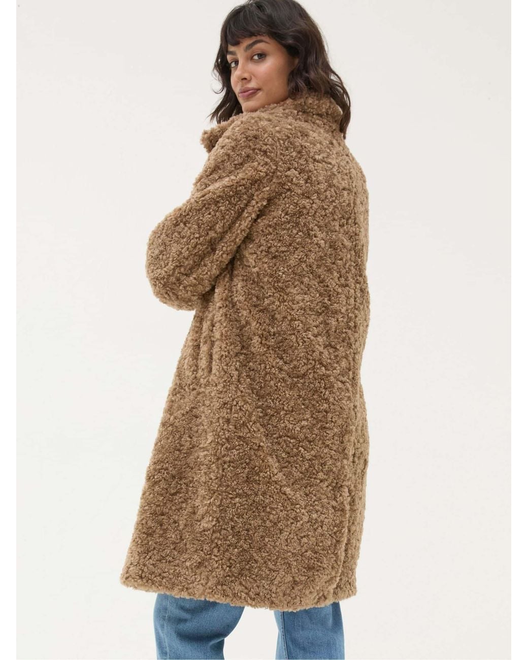 FatFace Blue Catie Teddy Coat