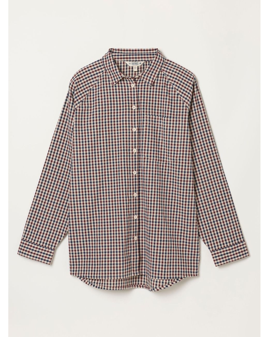 FatFace White Bessie Petite Check Shirt
