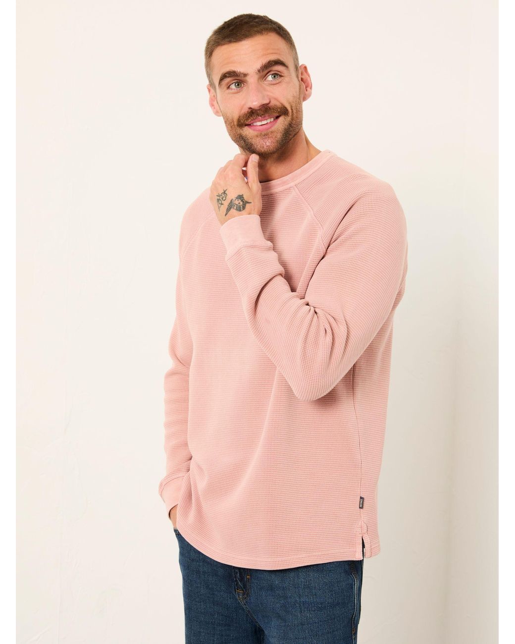 FatFace Pink Wye Crew Neck Sweat for men