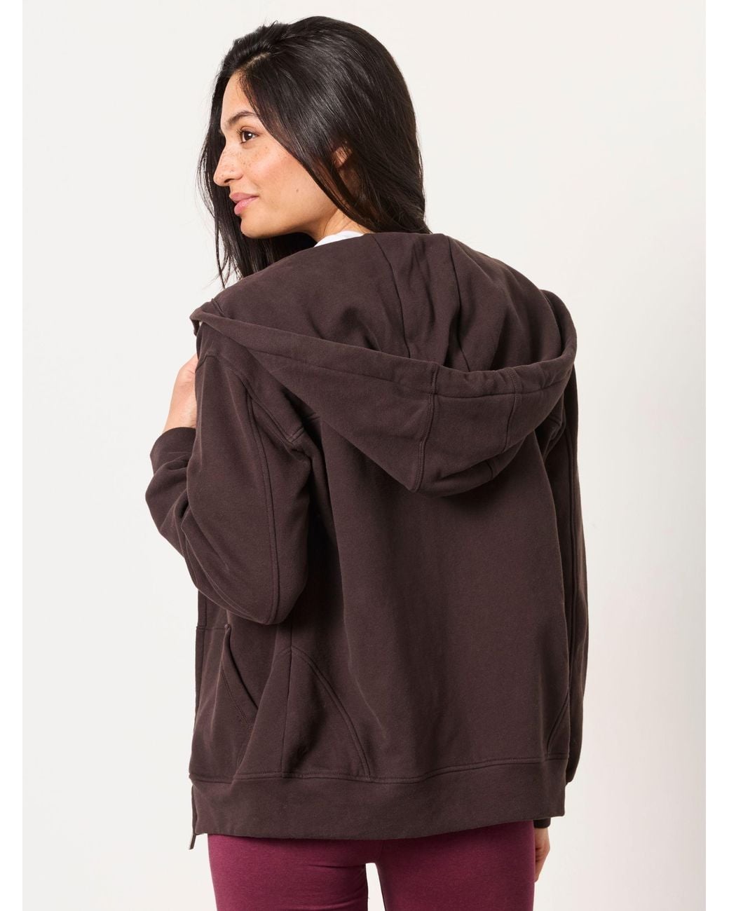 FatFace Black Fern Zip Through Hoodie