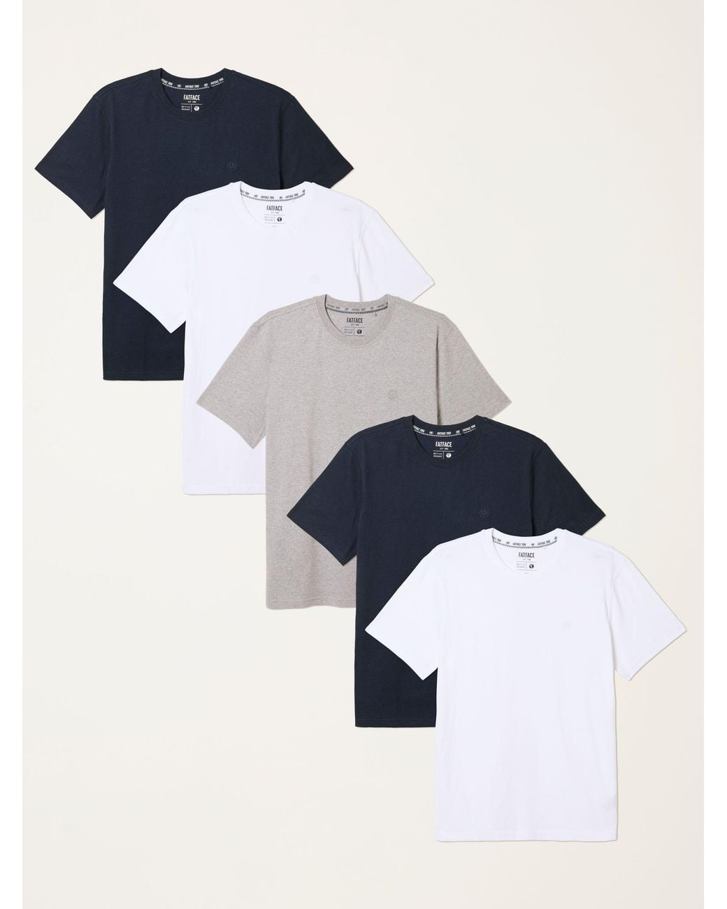 FatFace Blue Fatface 5 Pack Short Sleeve T-Shirts for men