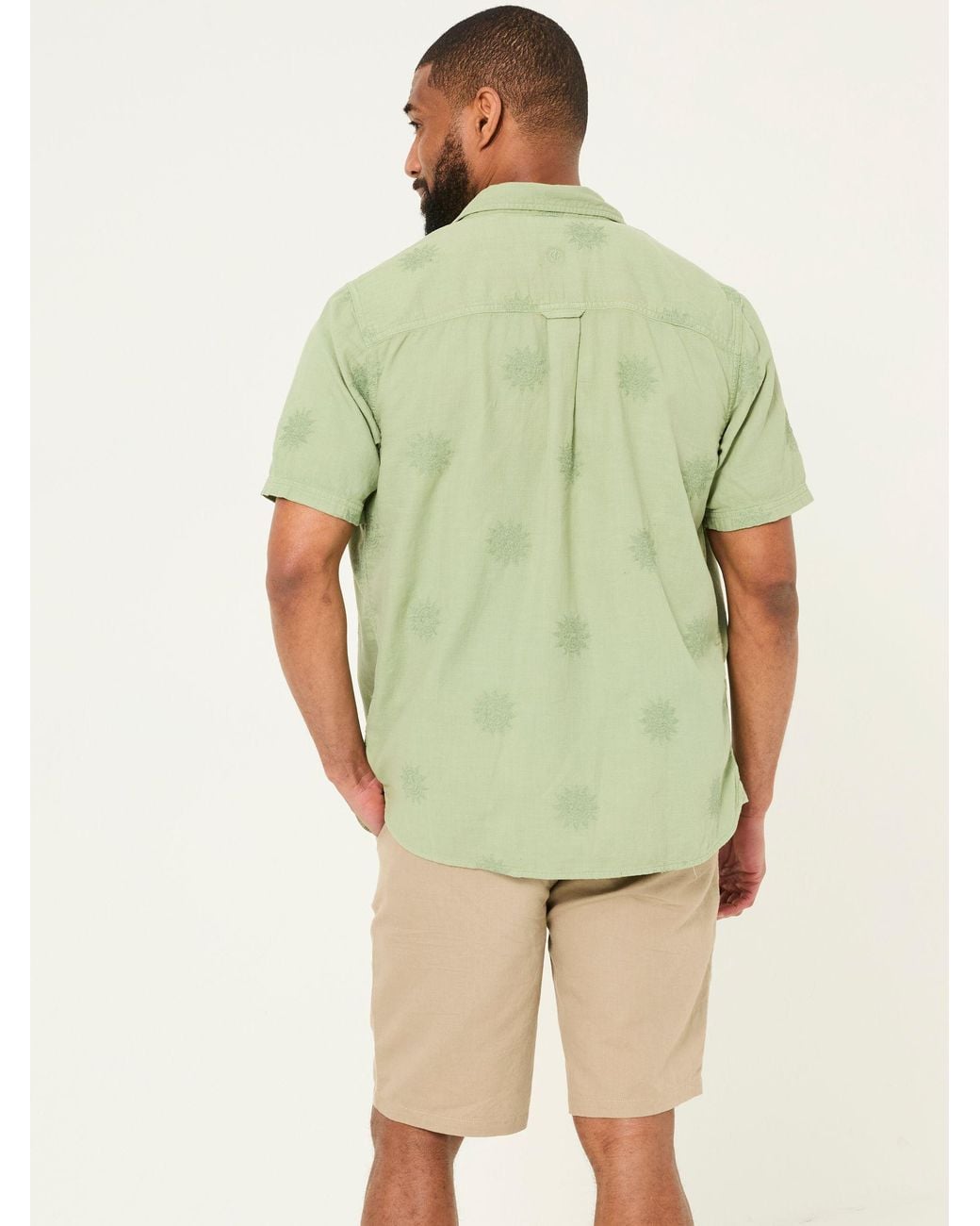 FatFace Natural Mawes Cotton Linen Chino Shorts for men