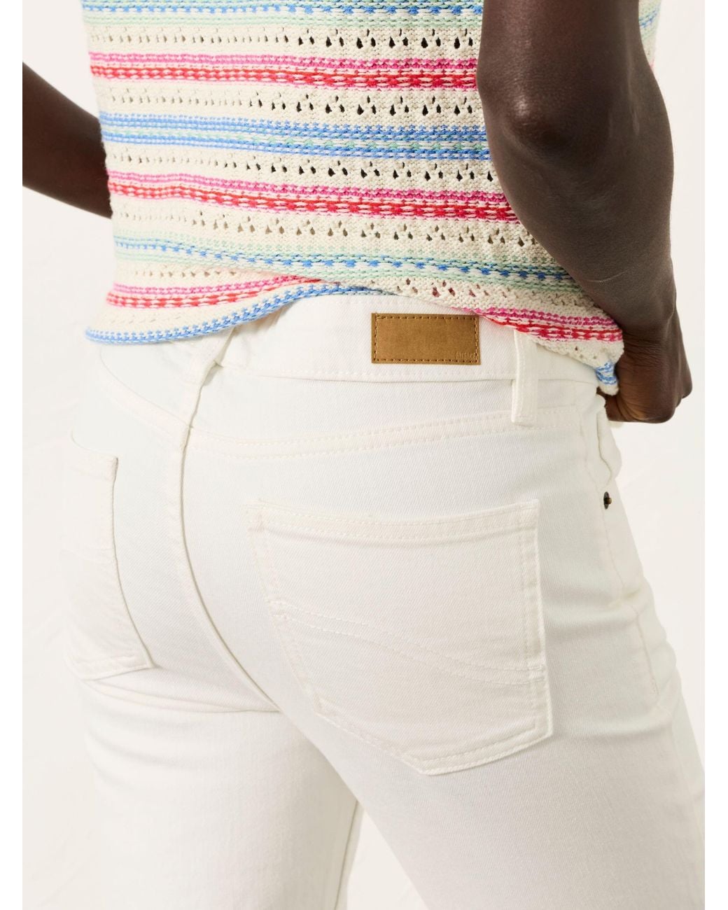 FatFace White Fatface Whitby Slim Capri Jeans