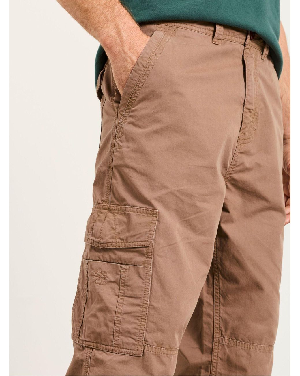 FatFace Natural Bude Straight Fit Cargo Trousers for men