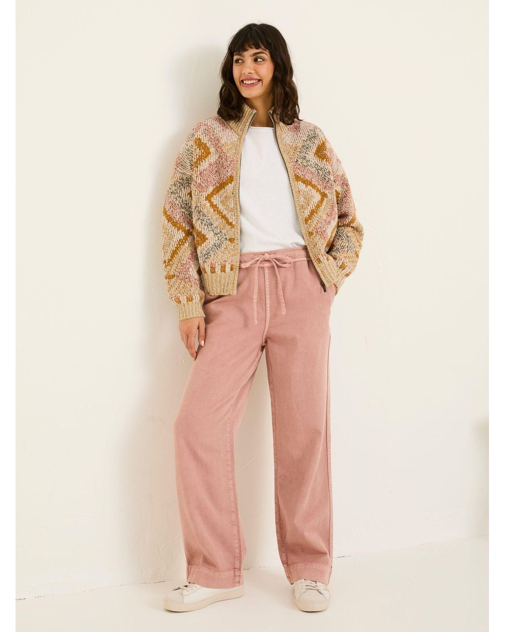 FatFace Pink Ashby Wide Leg Trousers