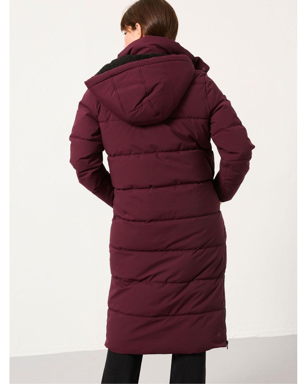 FatFace Red Harley Longline Puffer Coat