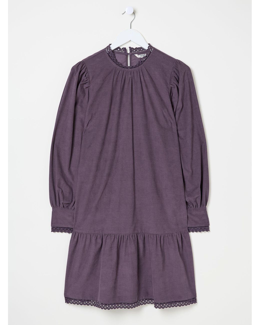 FatFace Purple Adley Cord 100% Cotton Dress