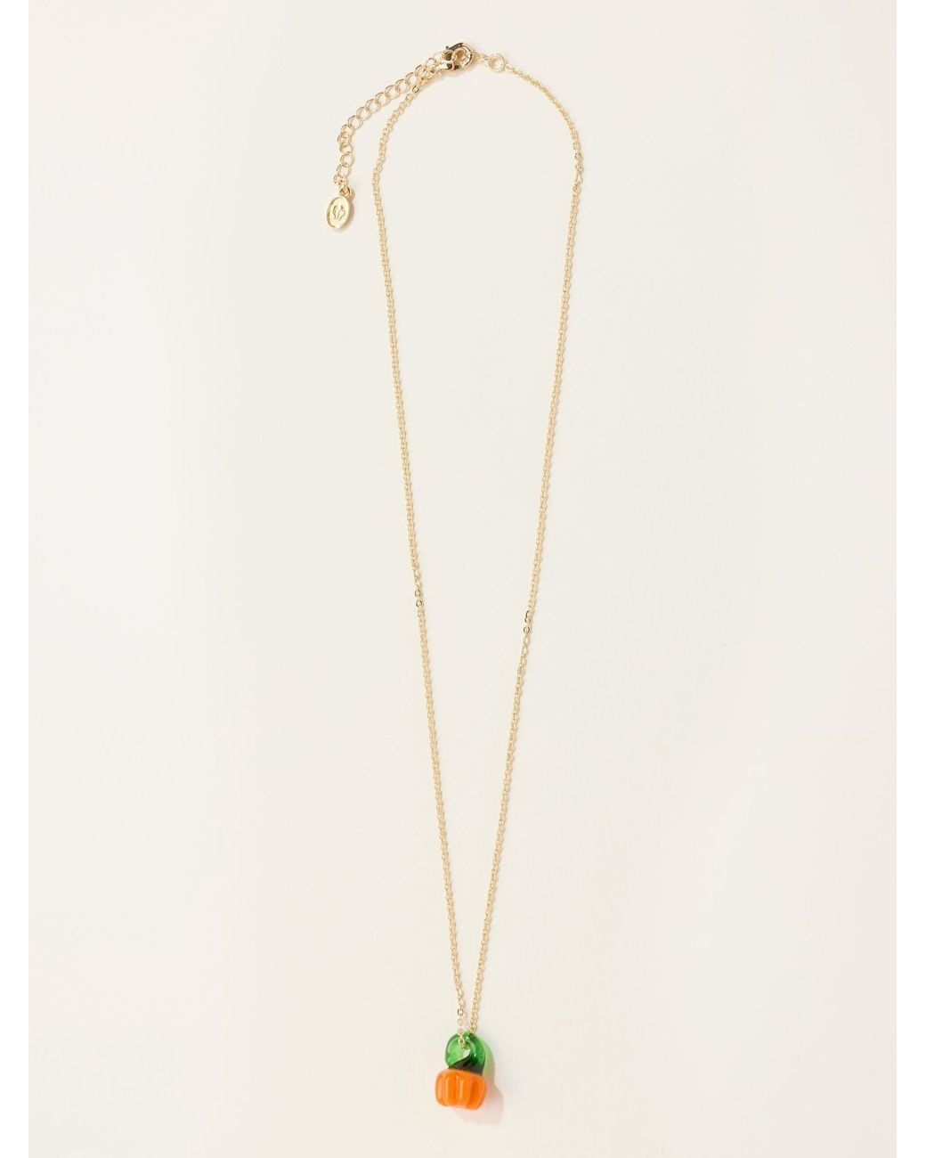 FatFace Natural Fatface Tone Halloween Pumpkin Necklace