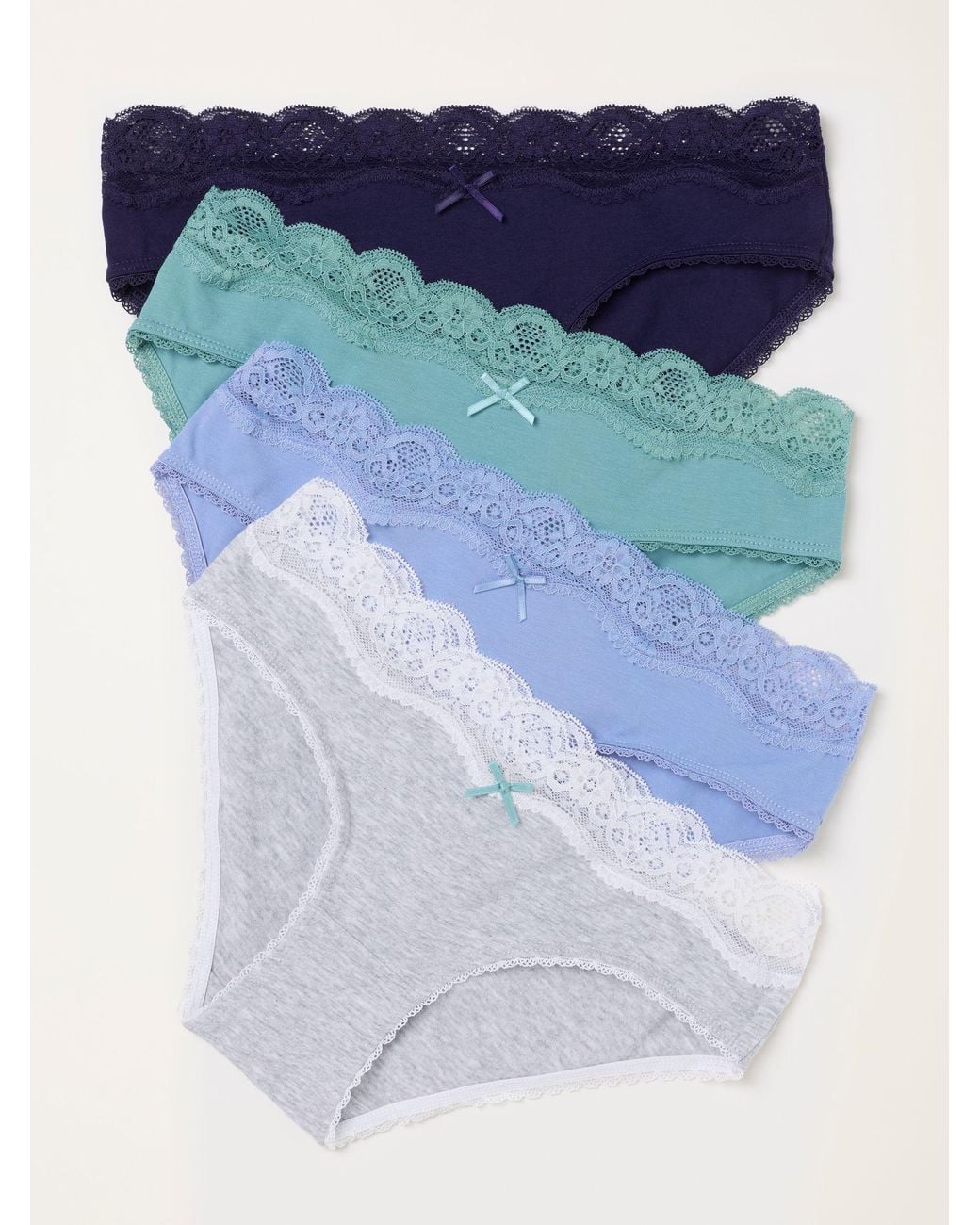 FatFace Blue Fatface 4 Pack Of Plain Classic Knickers
