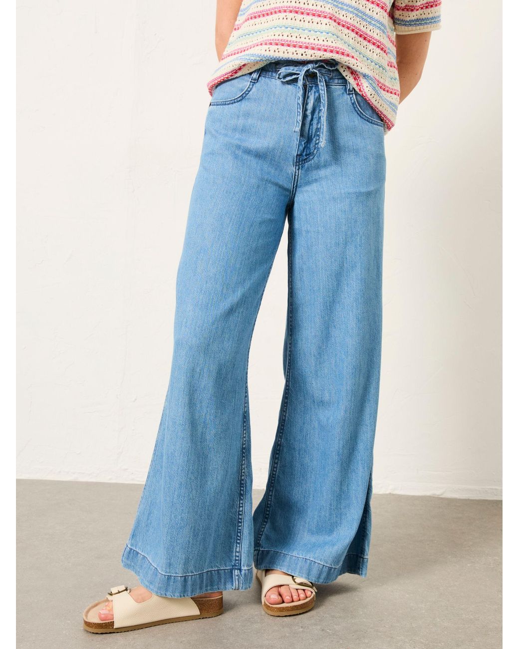 FatFace Blue Amberley Wide Leg Jeans