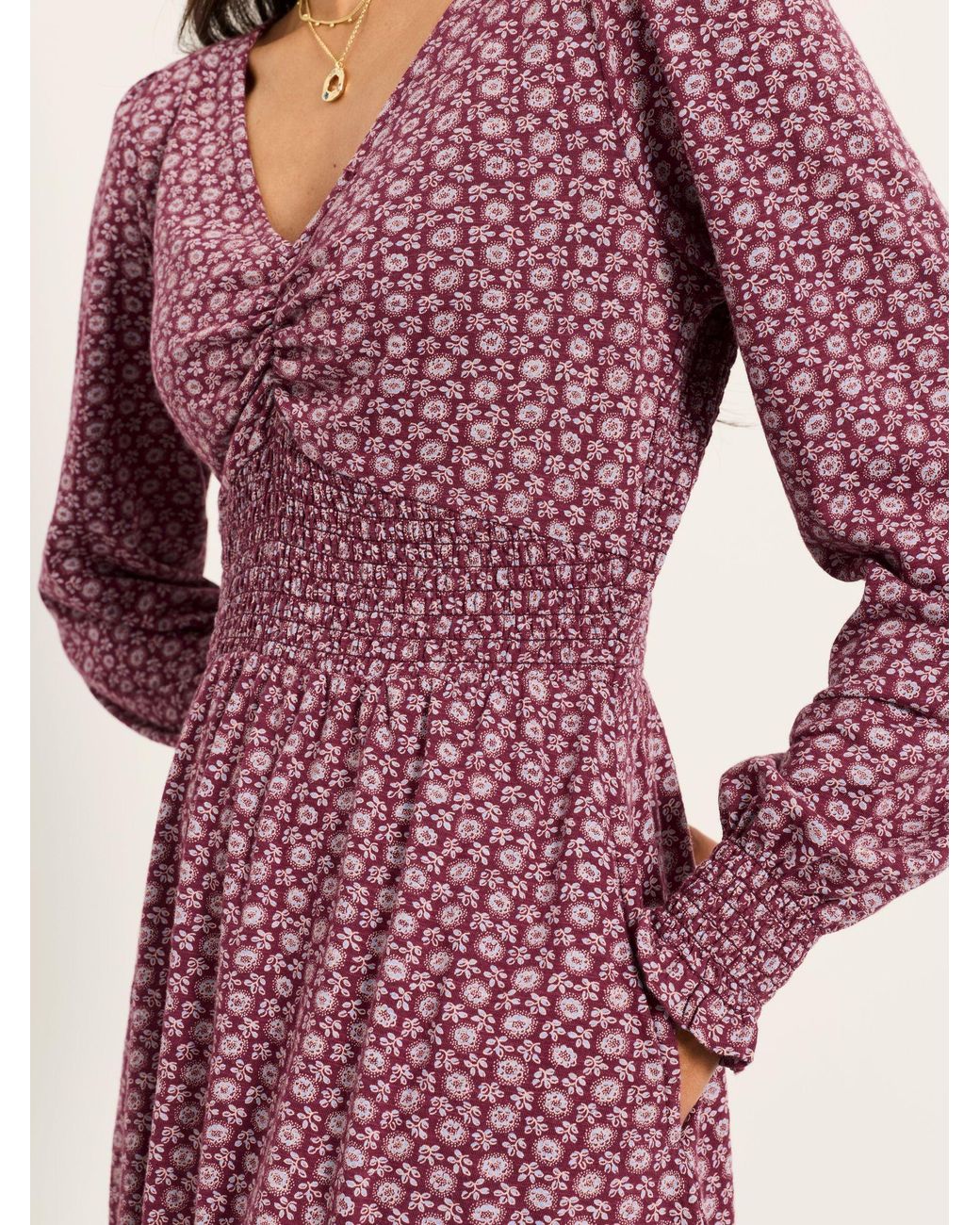 FatFace Purple Sophie Jersey Dress