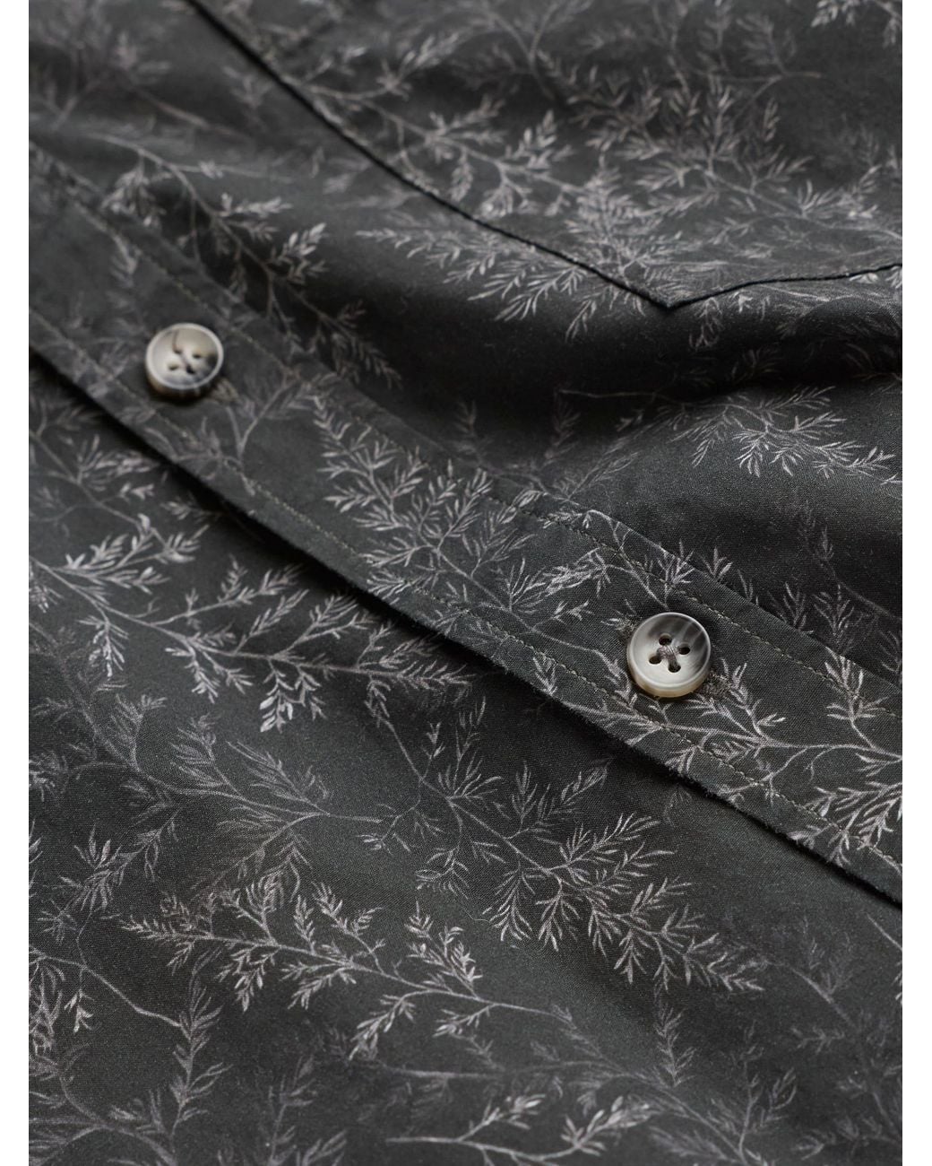FatFace Green Long Sleeve Fern Print Shirt for men