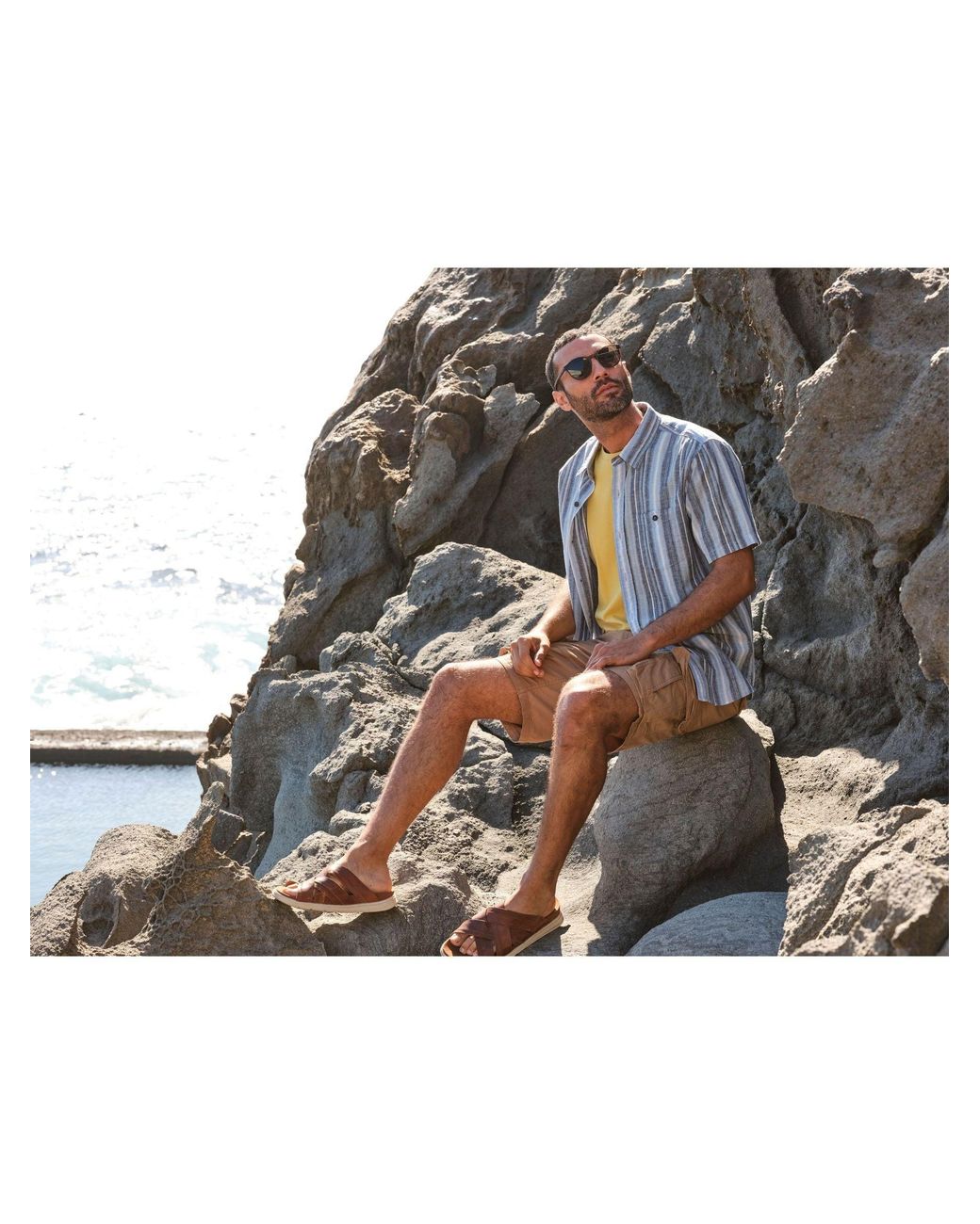 FatFace Blue Fatface Ventnor Variegated Stripe Shirt for men