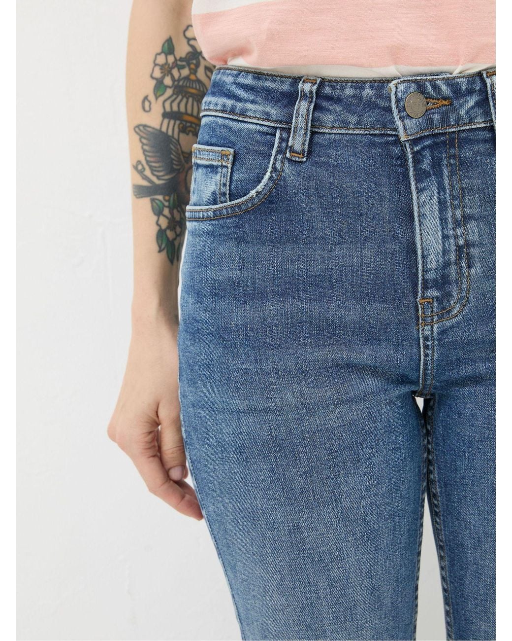 FatFace Blue Capri Sway Cropped Jeans