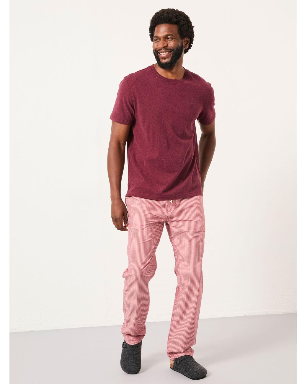 FatFace Pink Seil Stripe Pyjama Bottoms for men