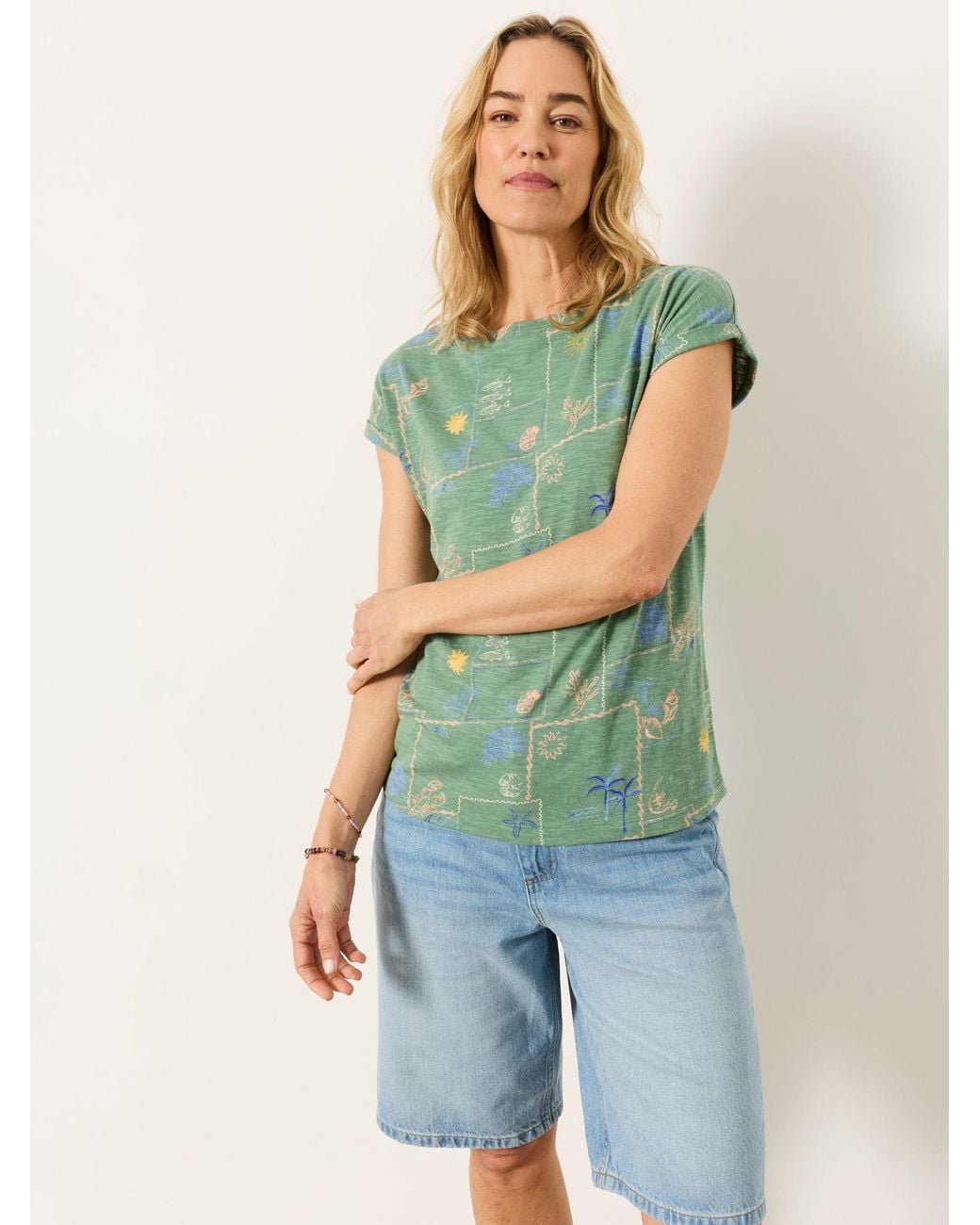 FatFace Green Ivy T-Shirt
