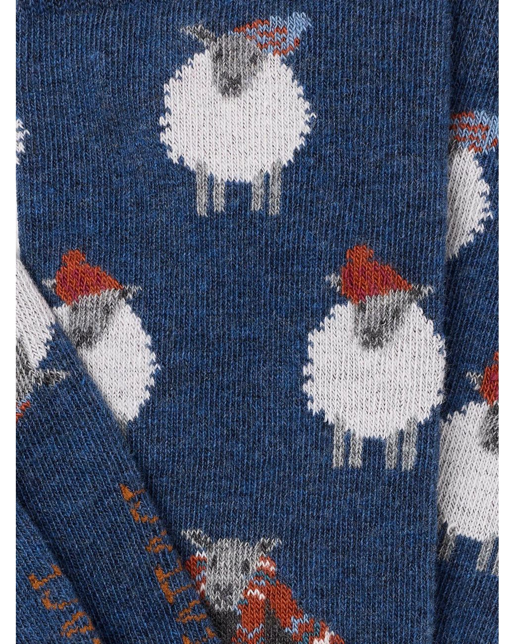 FatFace Blue Sheep Socks for men
