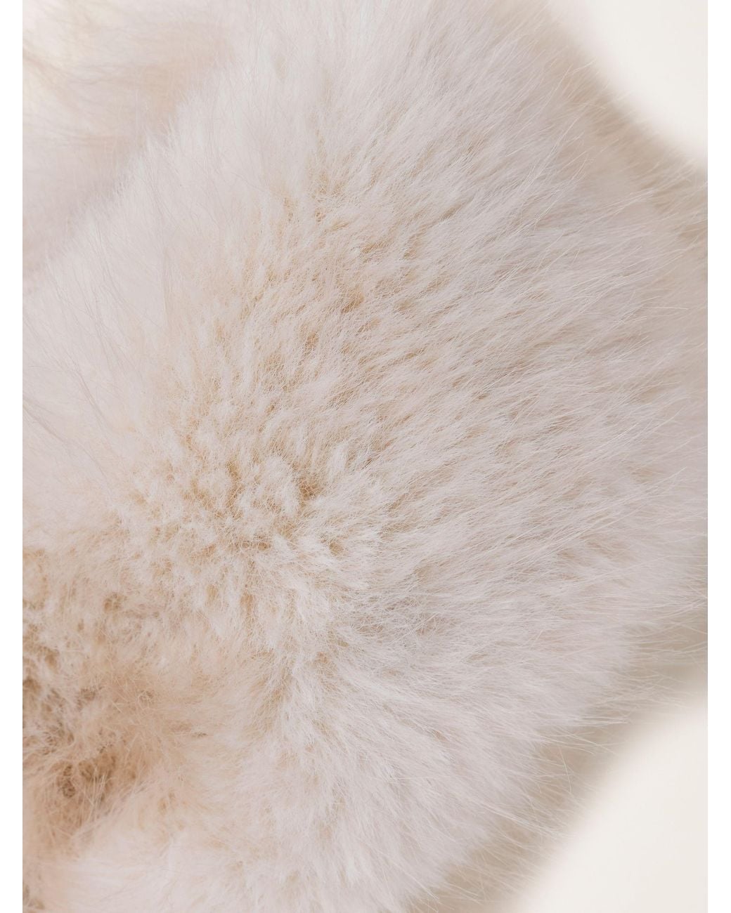 FatFace Natural Fatface Ivory Faux Fur Headband