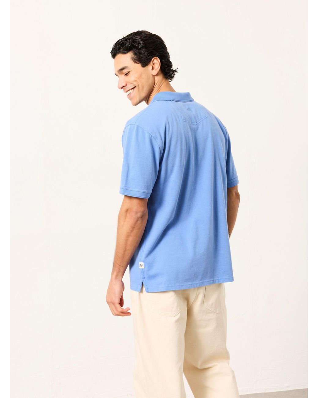 FatFace Blue Fatface Ashton Relaxed Fit Notch Polo for men