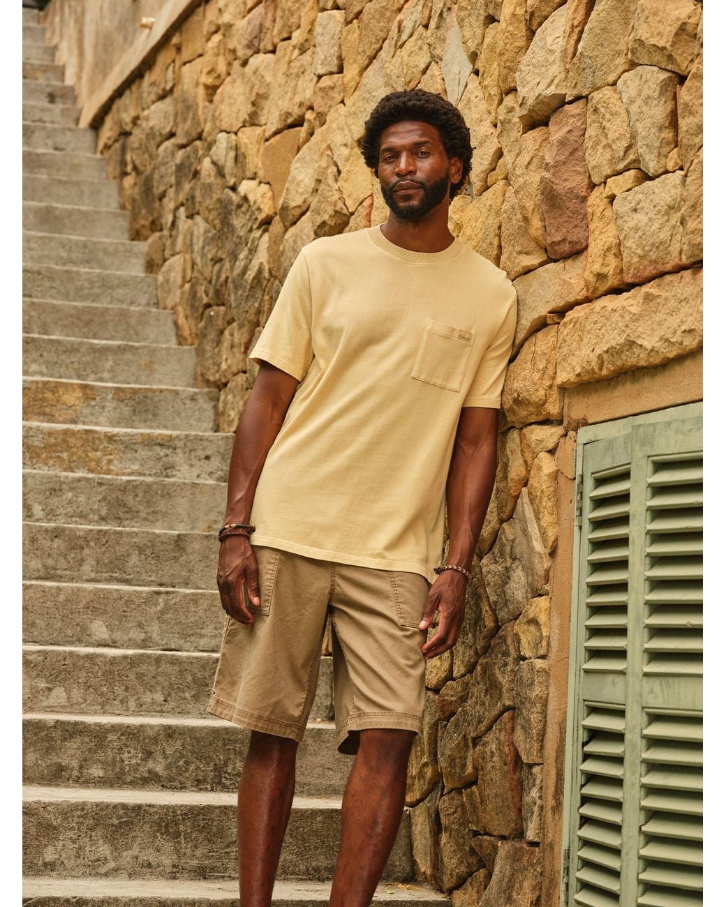 FatFace Metallic Easton Relaxed Fit Patch Pocket Tshirt for men