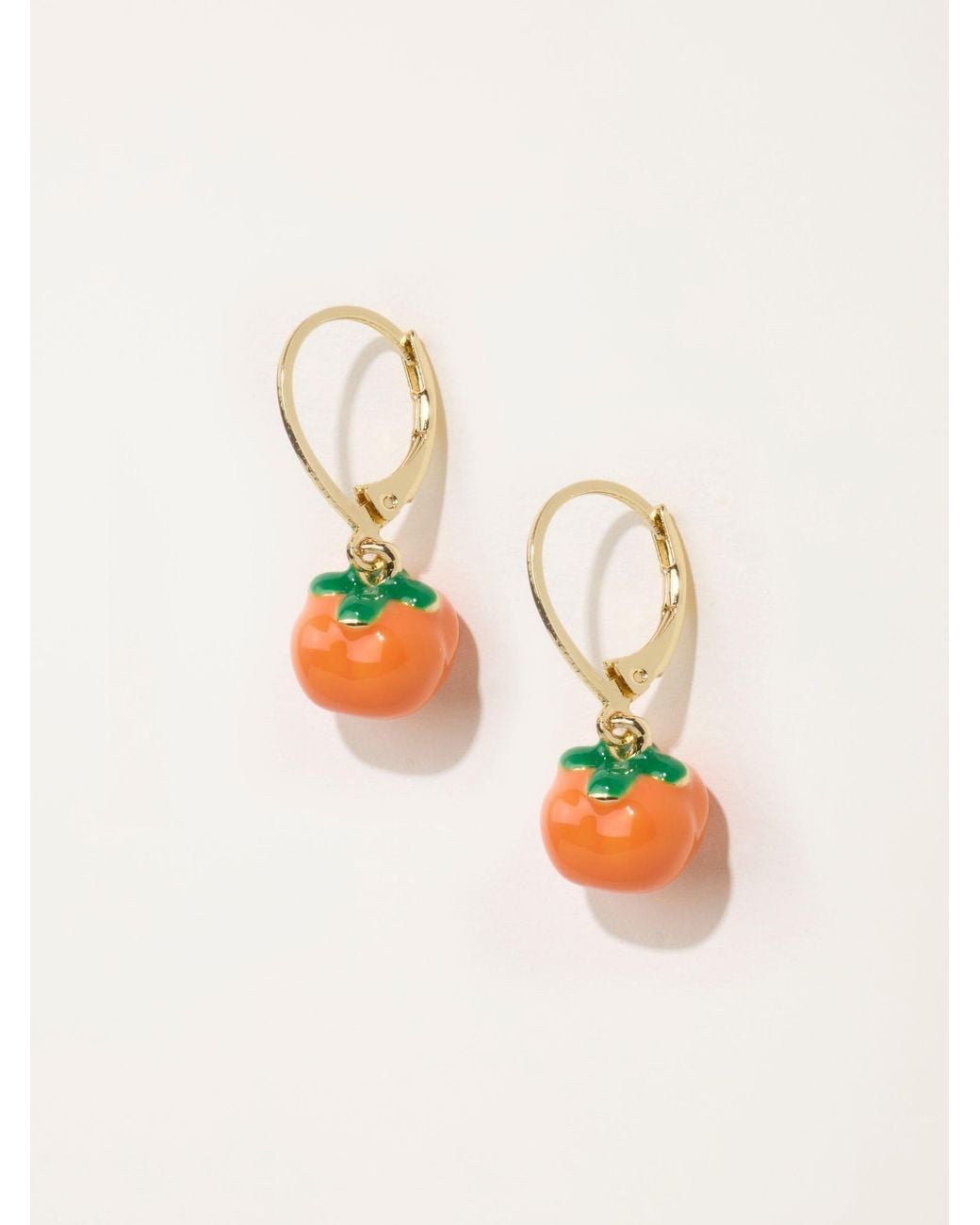FatFace White Fatface Tone Halloween Pumpkin Drop Earrings