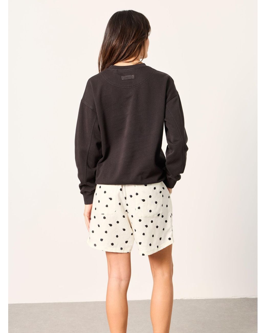 FatFace Black Sienna Seam Detail Crew Sweat
