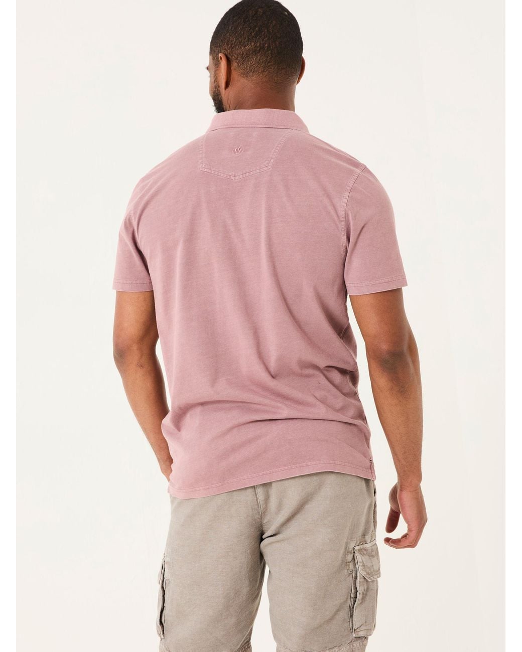 FatFace Pink Stoke Short Sleeve Polo Shirt for men