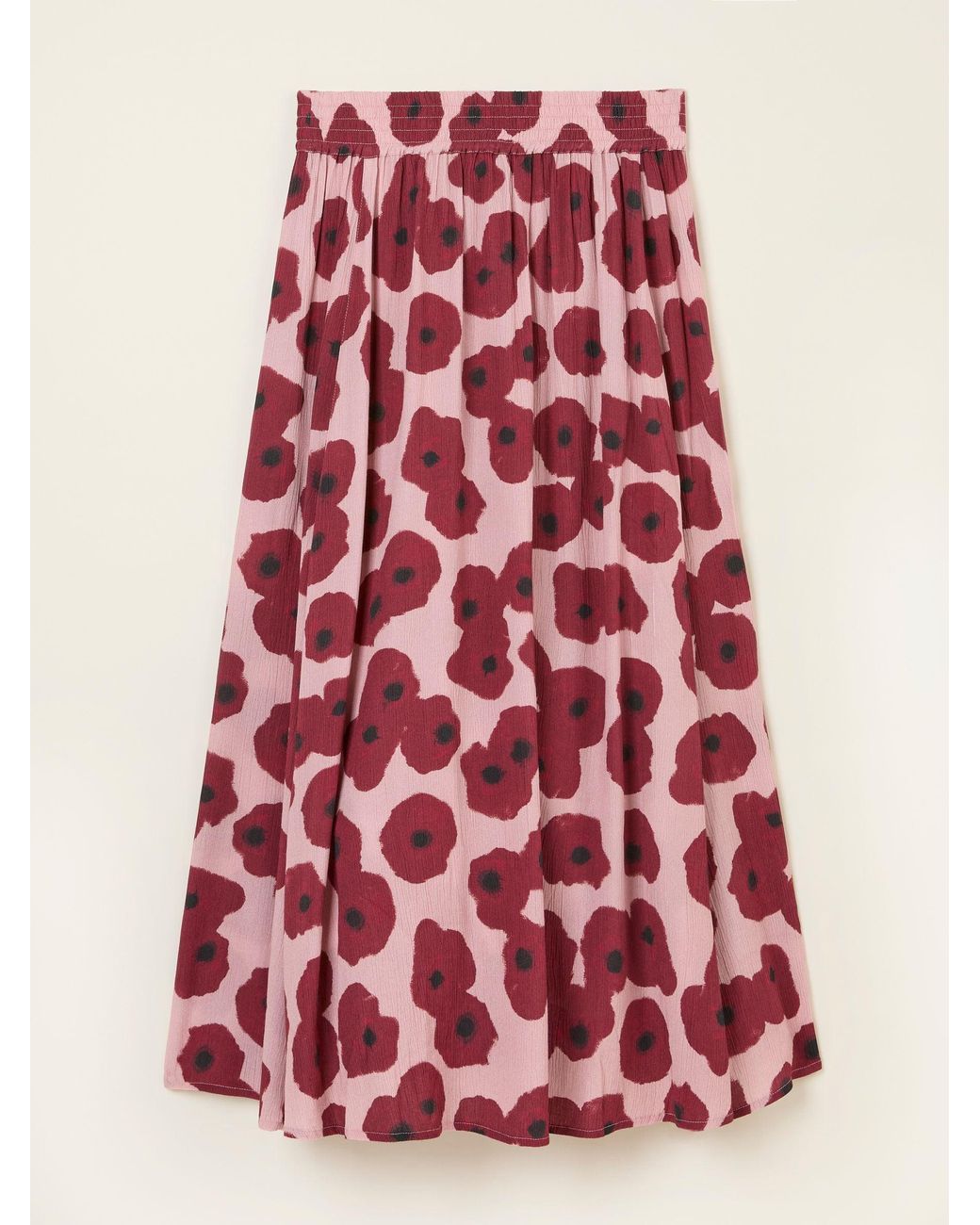 FatFace Red Millie Midi Skirt