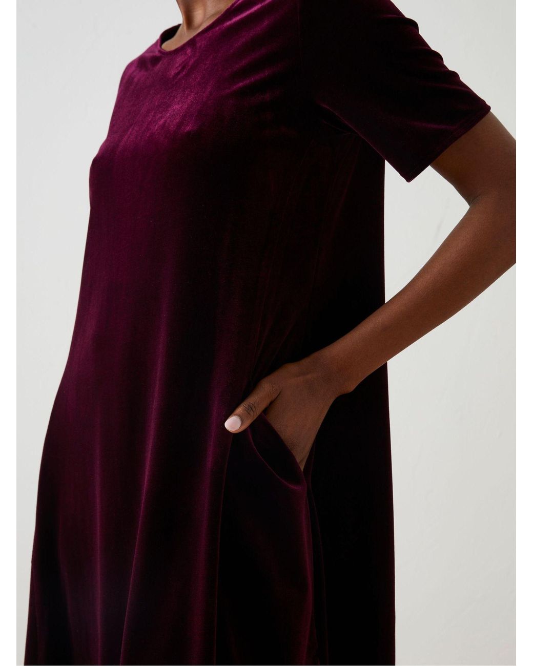 FatFace Purple Simone Velvet Dress