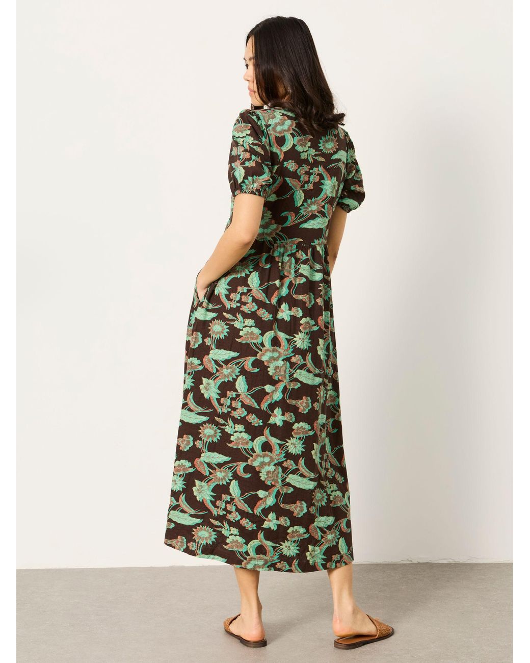 FatFace Green Fatface Remi Midi Dress