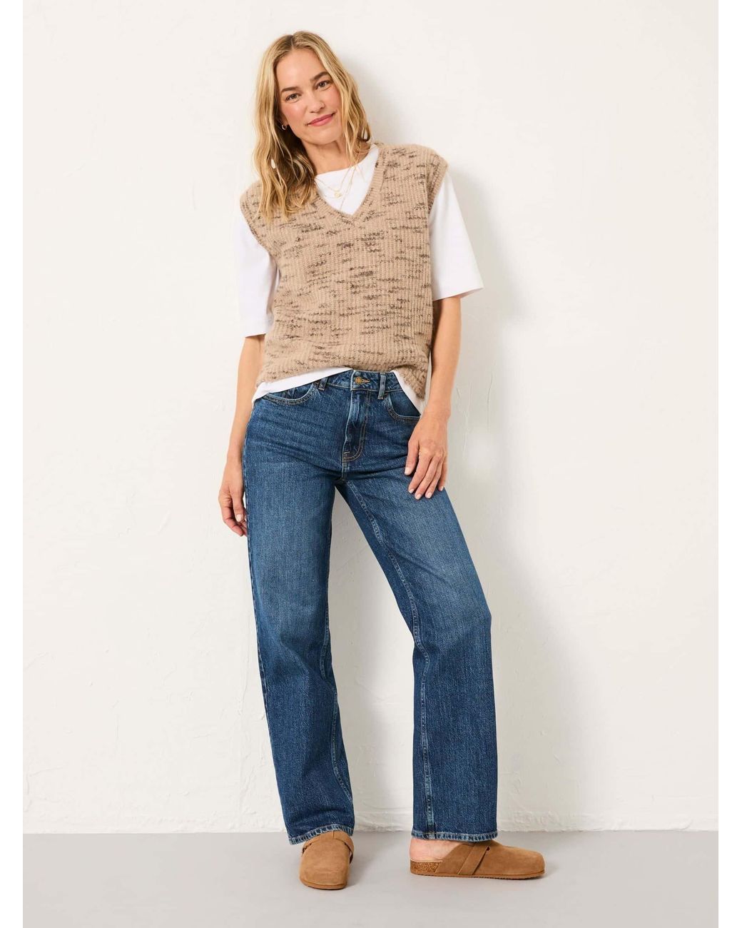 FatFace Blue Filby Relaxed Straight Jeans