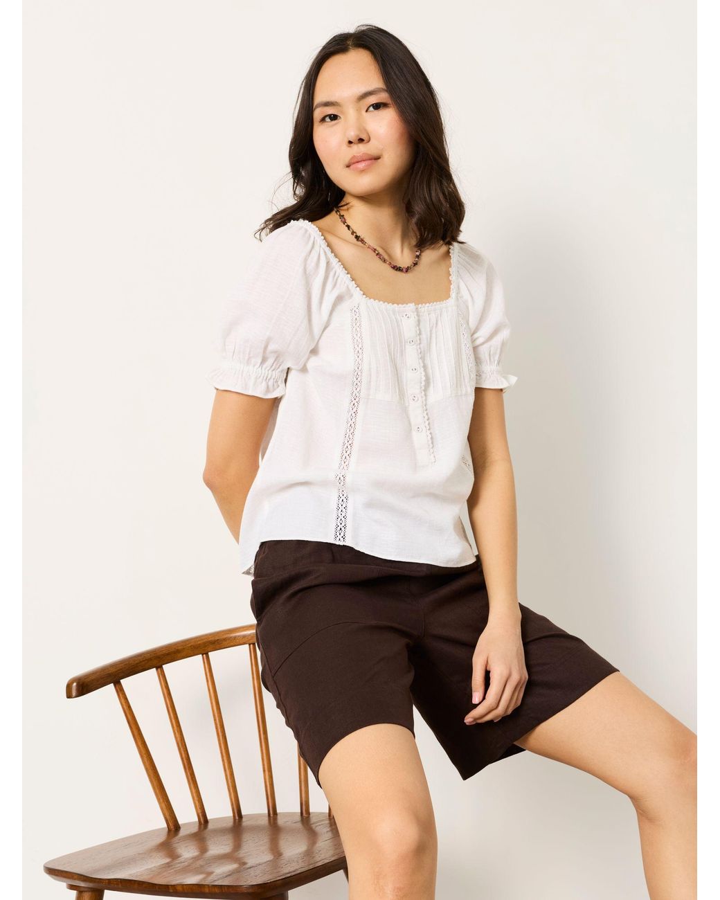FatFace White Fatface Jorden Blouse