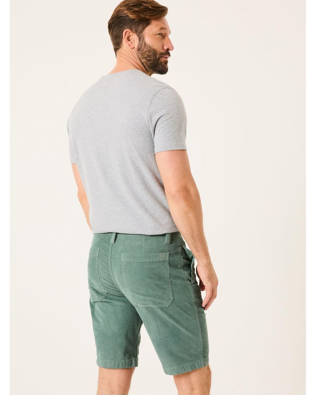 FatFace Gray Stow Cord Shorts for men
