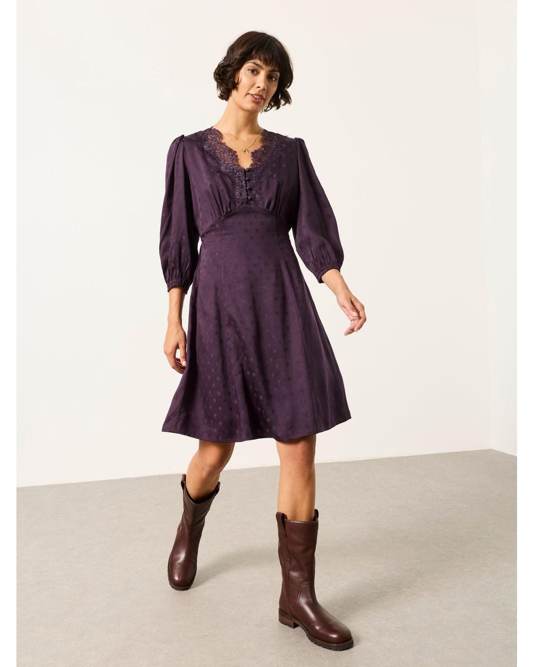 FatFace Purple Libby Dress