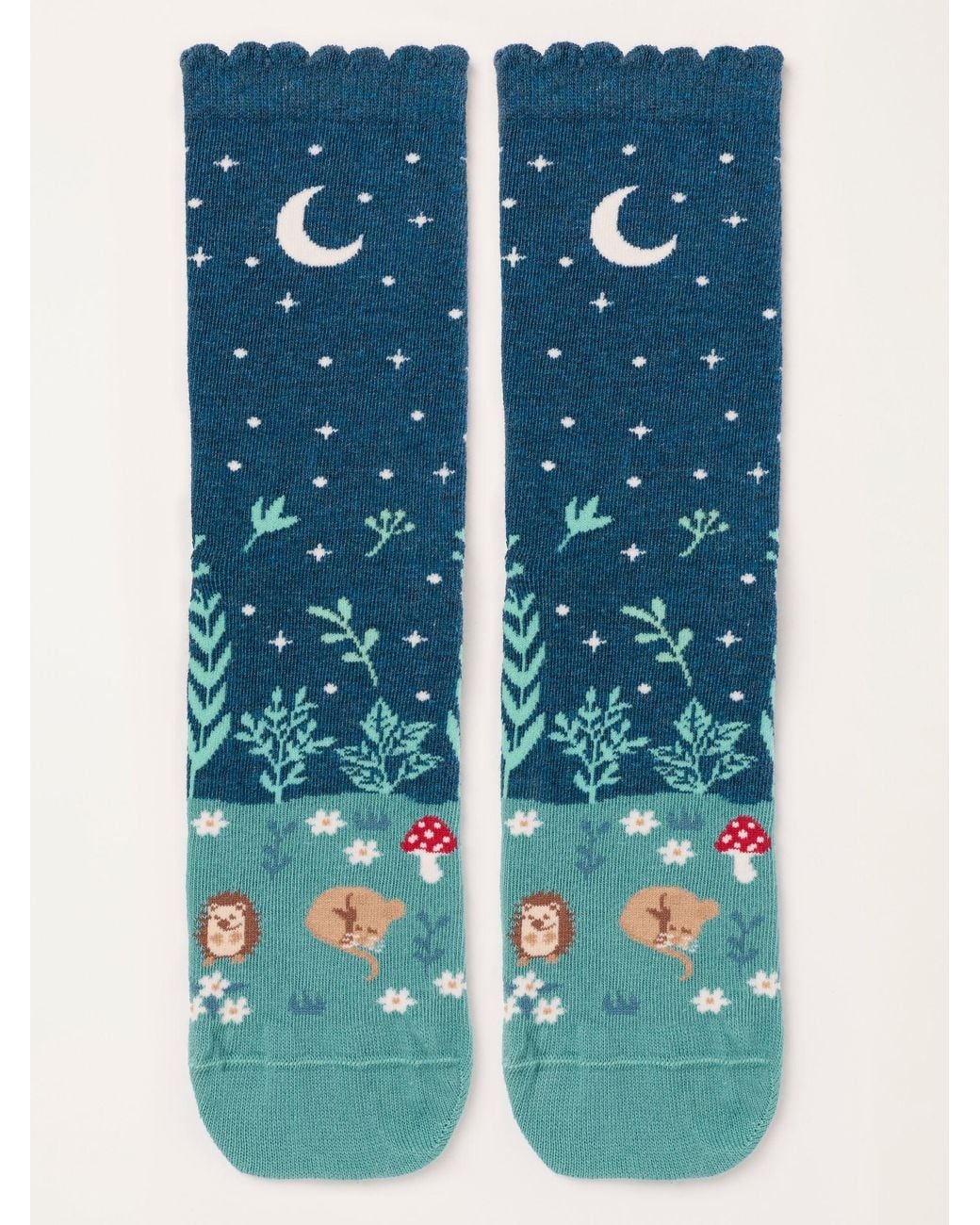 FatFace Blue Fatface Woodland Scene Socks
