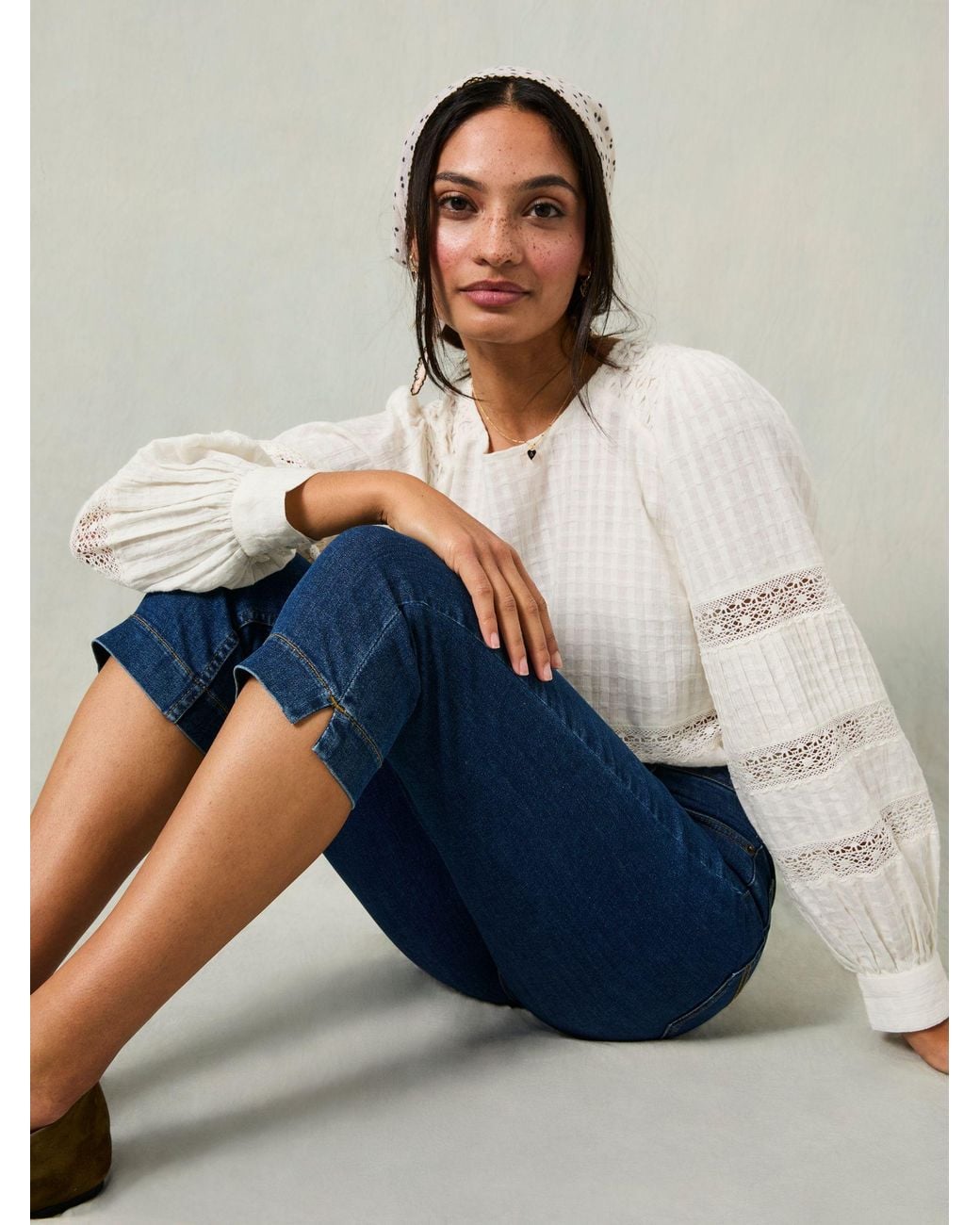 FatFace Blue Etta Capri Jeans