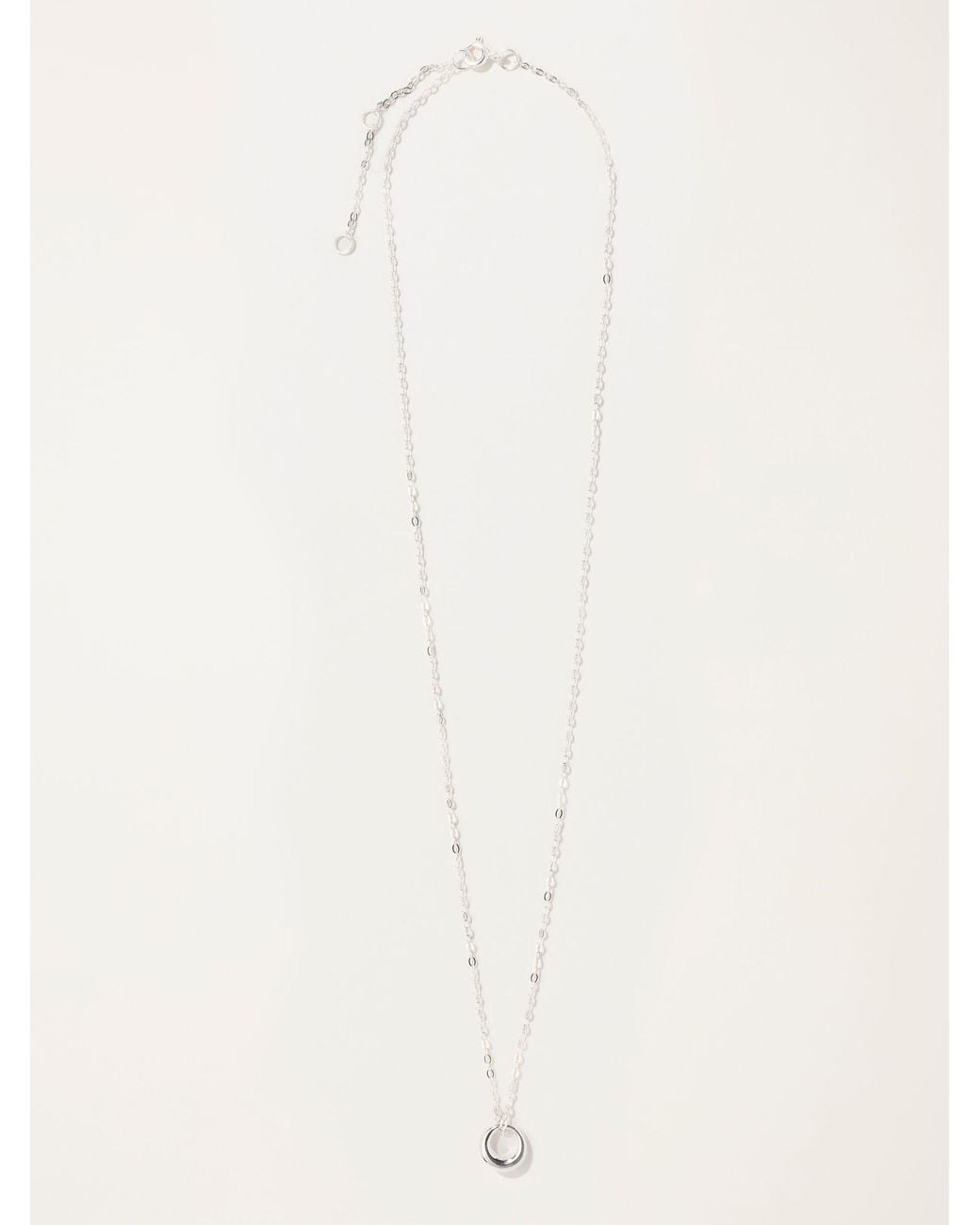 FatFace Natural Fatface Sterling Hoop Necklace
