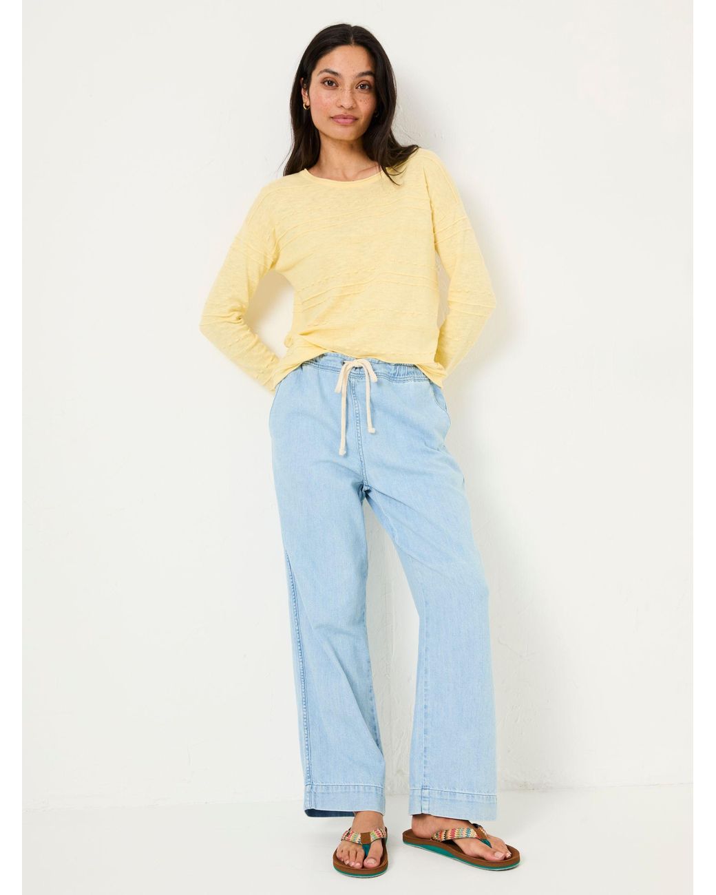 FatFace Yellow Isabelle Knitted Jumper