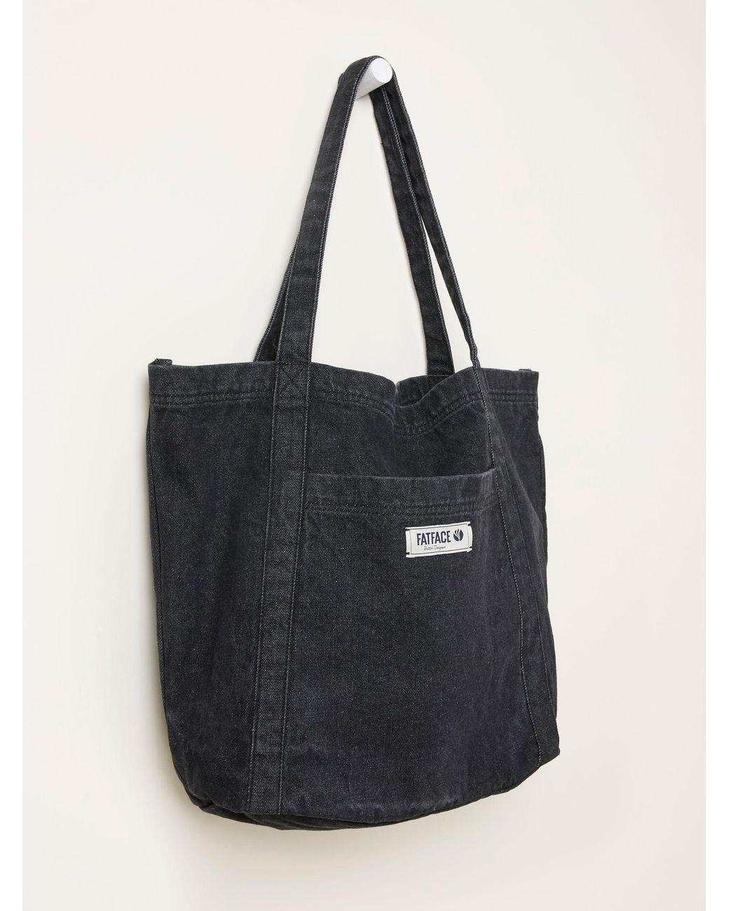 FatFace Black Fatface Astrid Tote Pocket 100% Cotton Tote Bag