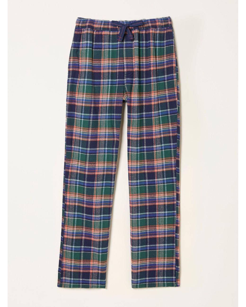 FatFace Blue Milburn Check Pyjama Bottoms for men