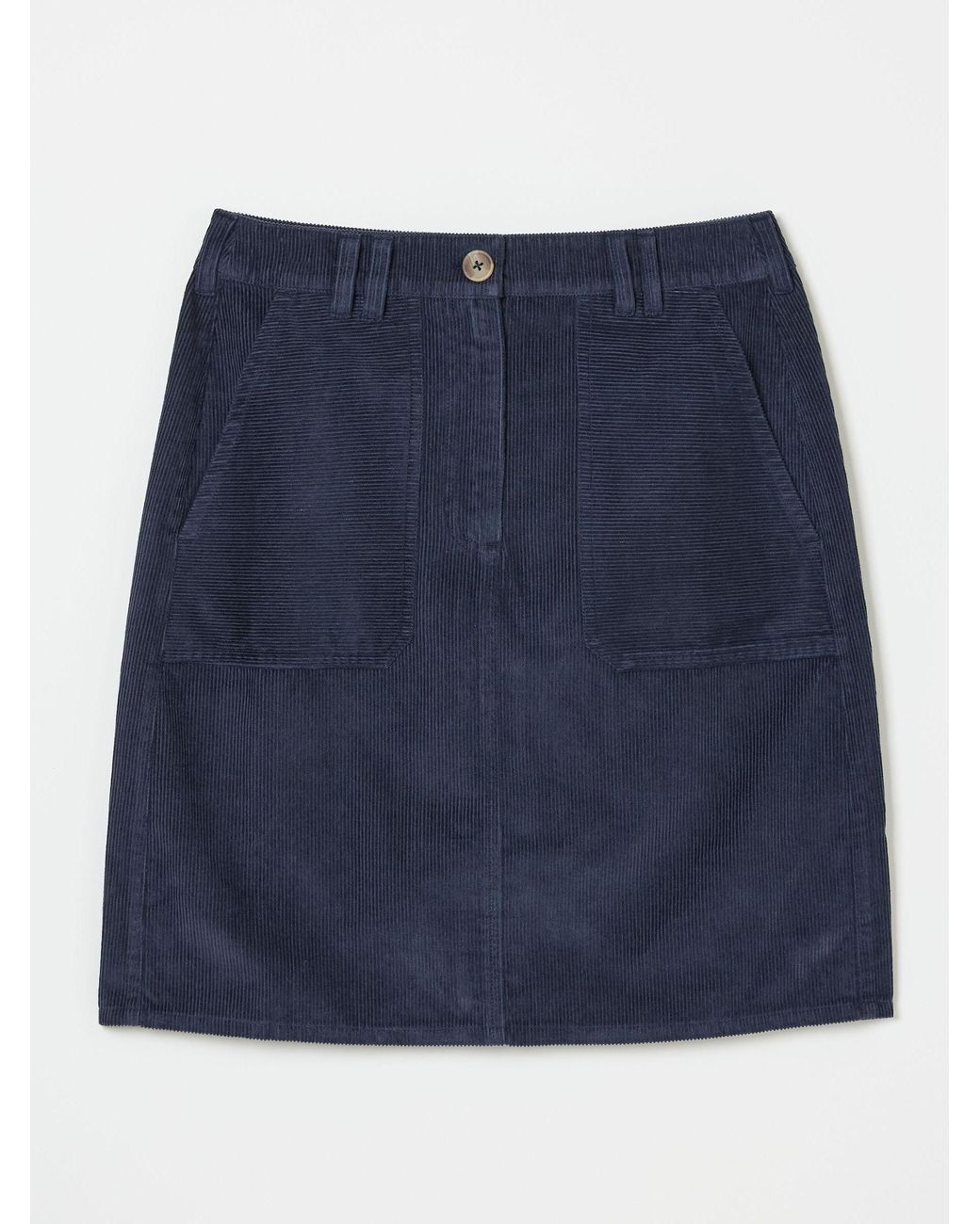 FatFace Blue Chesil Cord Skirt