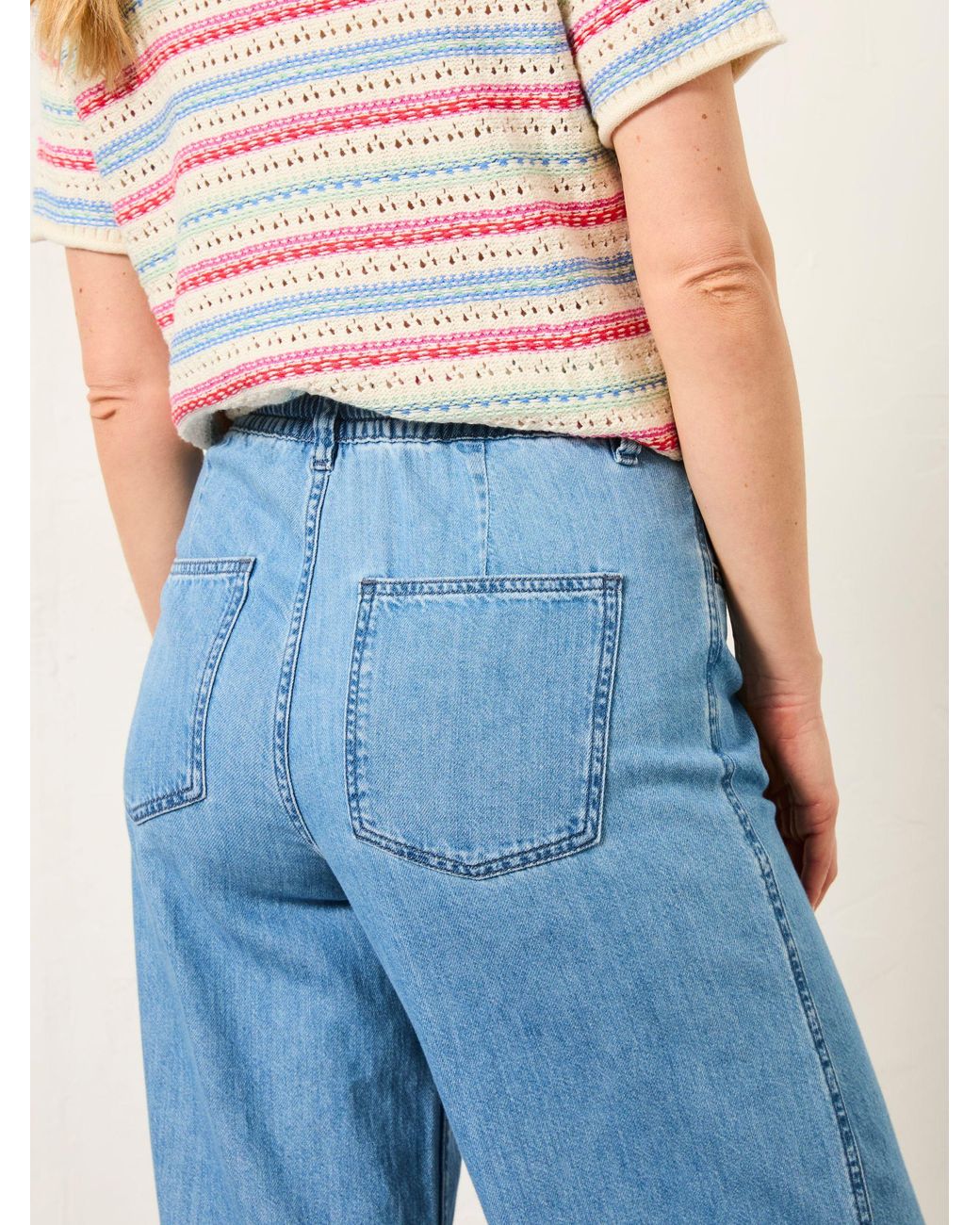 FatFace Blue Amberley Wide Leg Jeans