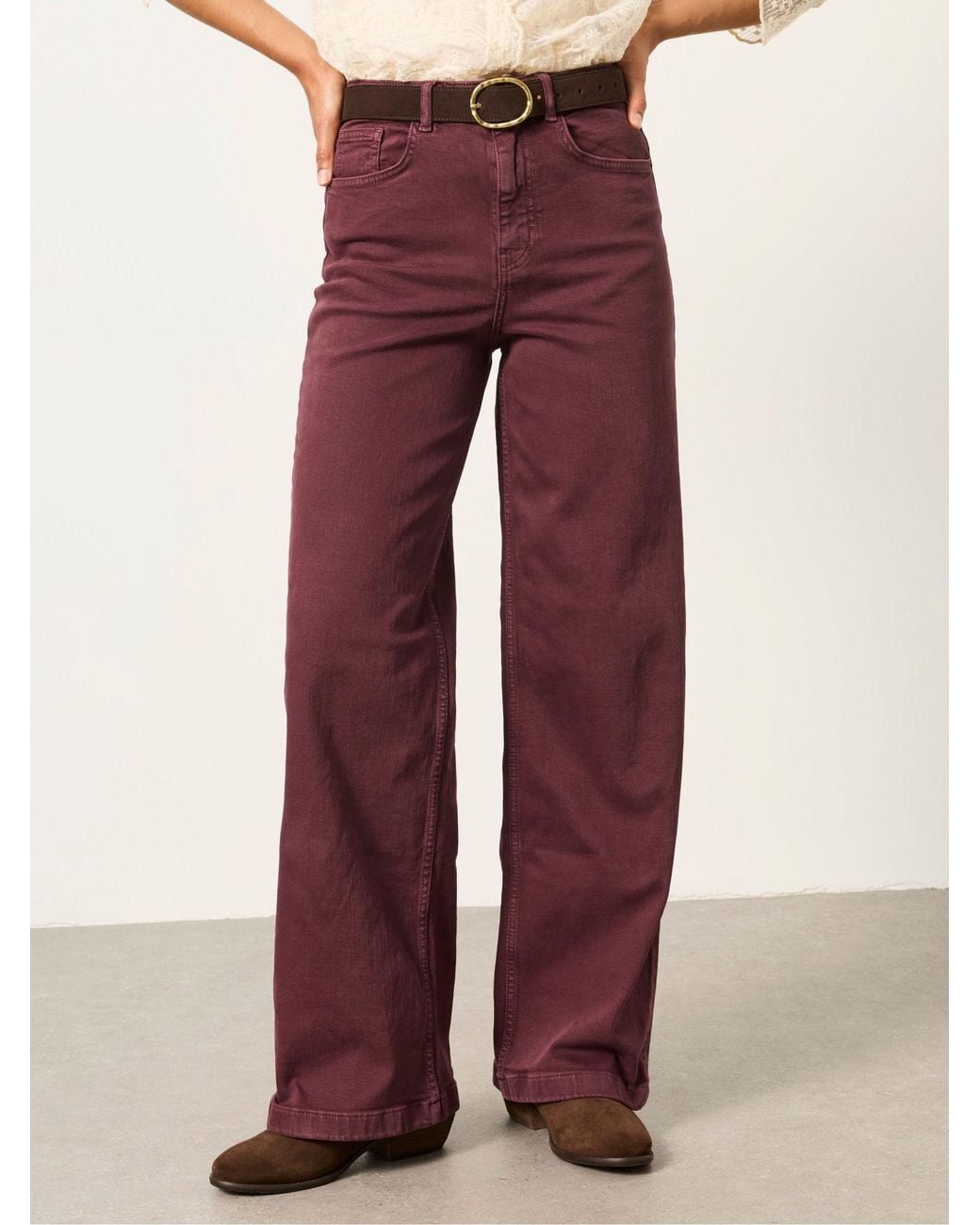 FatFace Red Welling Wide Leg Wide Leg Jeans