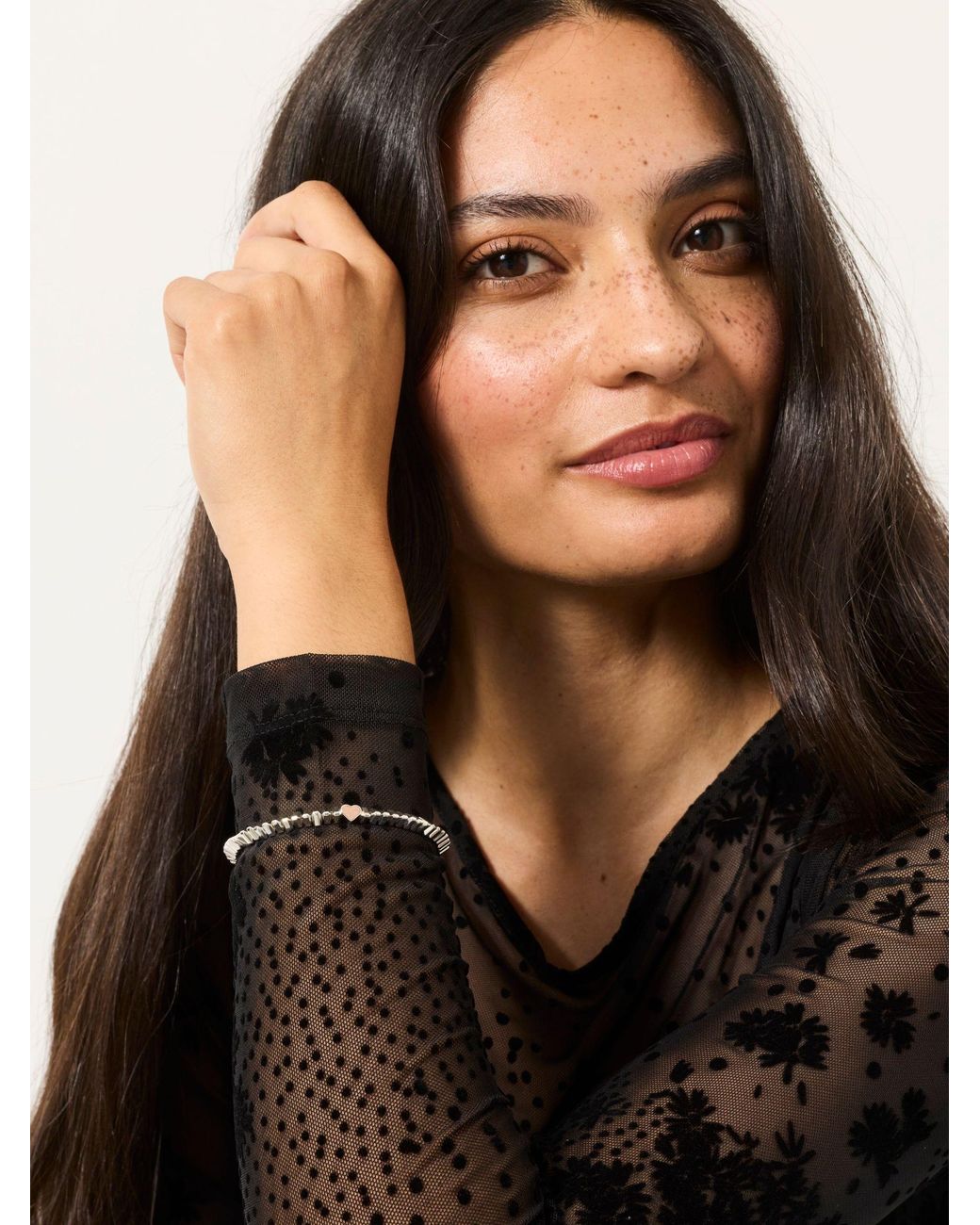 FatFace Natural Fatface Tone Heart Bracelet